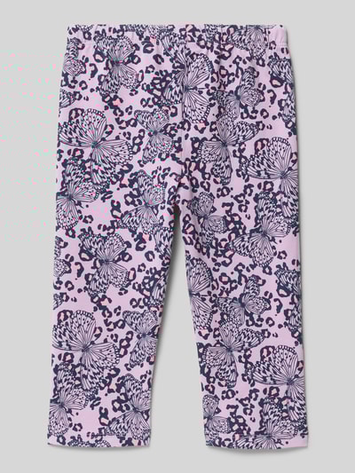 s.Oliver RED LABEL Slim Fit Capri Leggings aus Baumwoll-Elasthan-Mix Flieder 3
