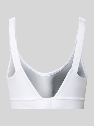 Produktfoto, biały Regular Fit SportBH mit Logo-Print Modell 'Infinity' von Under Armour, elastyczna mieszanka materiałów, regulowane ramiączka