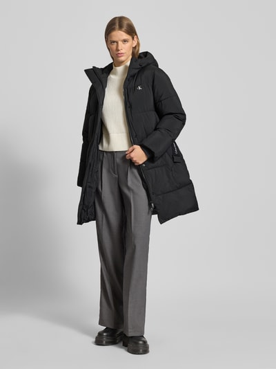Calvin Klein Jeans Steppmantel mit Label-Print Black 1