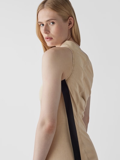 Rick Owens Maxikleid mit Applikation Beige 6