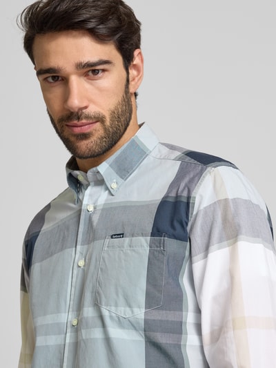 Barbour Freizeithemd mit Knopfleiste Bleu 3