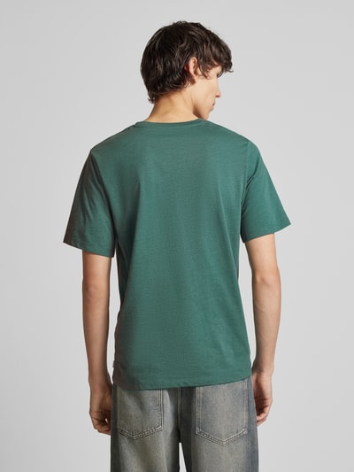 Jack & Jones T-Shirt mit geripptem Rundhalsausschnitt Petrol Melange 5