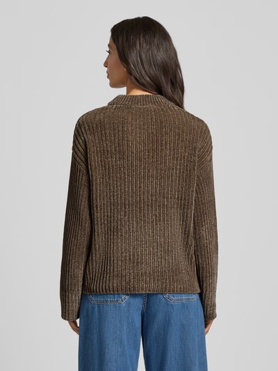 FREE/QUENT Gebreide pullover in riblook, model 'Thrill' Taupe - 5