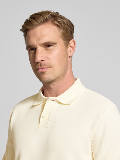 MCNEAL Pullover mit Polokragen und Knopfleiste Ecru 3