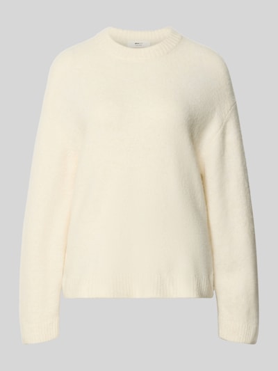 Gina Tricot Relaxed Fit Strickpullover mit Lanawoll-Anteil Ecru 1