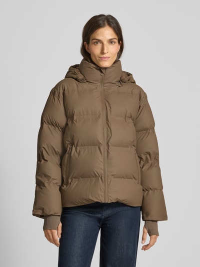 Neo Noir Gewatteerd jack met ritszakken Taupe - 4