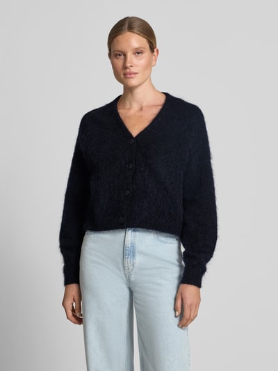 Gestuz Oversized Wolljacke mit Woll- und Mohair-Anteil Modell 'Debbie' Marine Melange 4