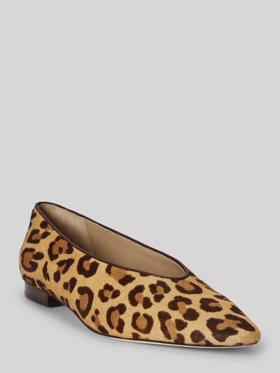 Lauren Ralph Lauren Ballerinas aus echtem Rindsleder Modell 'AUDRI' Hellbraun 1