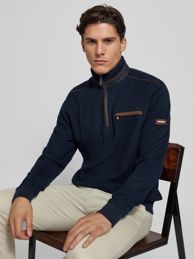 bugatti Sweatshirt mit Stehkragen Marine 3