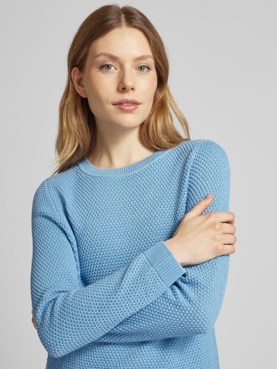 Vila Strickpullover mit Rundhalsausschnitt Modell 'Vidalo' Hellblau 3