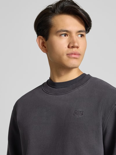 DEUS EX MACHINA Sweatshirt mit Label-Stitching und Rundhalsausschnitt Black 3