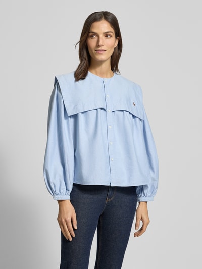 Polo Ralph Lauren Overhemdblouse met matrozenkraag Bleu - 4