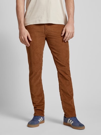 Levi's® Slim fit corduroy broek in 5-pocketmodel, model '511™' Camel - 4