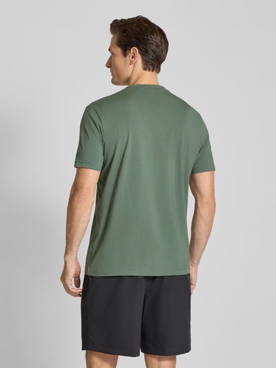 BOSS Green Regular fit T-shirt van katoenmix, model 'TEE' Lindegroen - 5