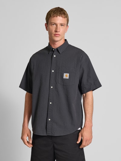 Carhartt Work In Progress Freizeithemd mit Strukturmuster Black 4