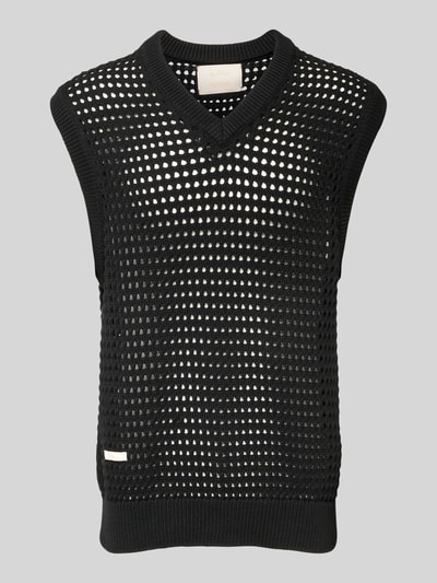 BLKVIS Stricktop mit V-Ausschnitt Black 2
