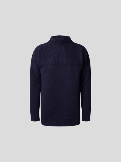 Maison Margiela Pullover mit Zopfmuster Dunkelblau 2