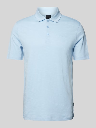 bugatti Slim Fit Poloshirt im unifarbenen Design Hellblau 2