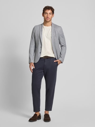 s.Oliver BLACK LABEL Slim Fit Anzugsakko aus meliertem Jersey Marine 1