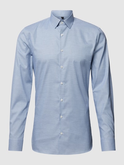 OLYMP No. Six Super Slim Fit Business-Hemd mit feinem Muster Modell 'Urban' Bleu 2