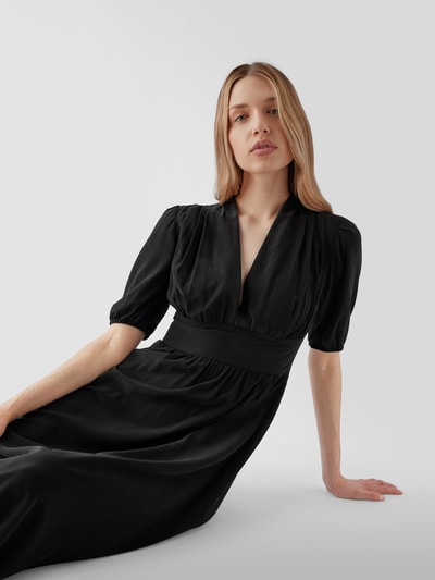 Vanessa Bruno Seidenkleid in Maxilänge Schwarz 6