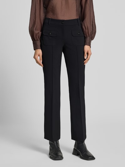 CAMBIO Slim Fit Schmale Hose mit aufgesetzten Taschen Modell 'FARAH' Black 4