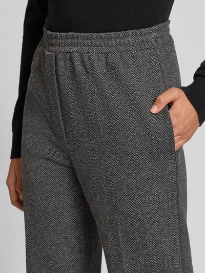 Weekend Max Mara Spodnie o kroju regular fit z dodatkiem wełny model ‘ZELMA’ Średnioszary melanż 3