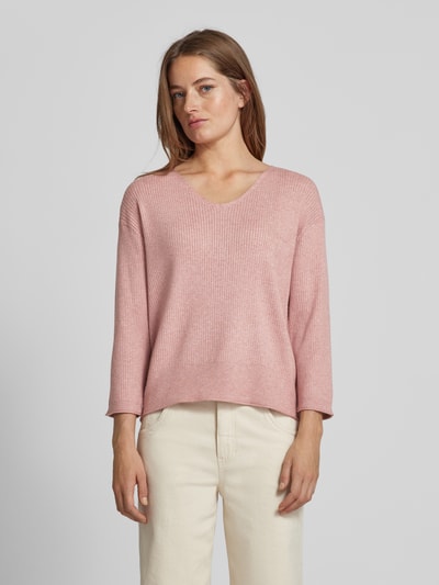 Betty Barclay Gebreide pullover met V-hals Rosé - 4