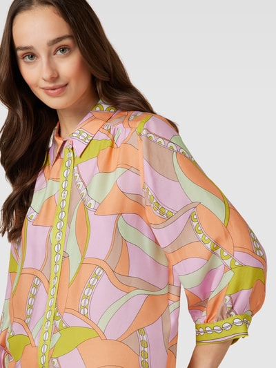 CINQUE Bluse aus Viskose mit Hemdblusenkragen Modell 'CITILL' Rosa 3