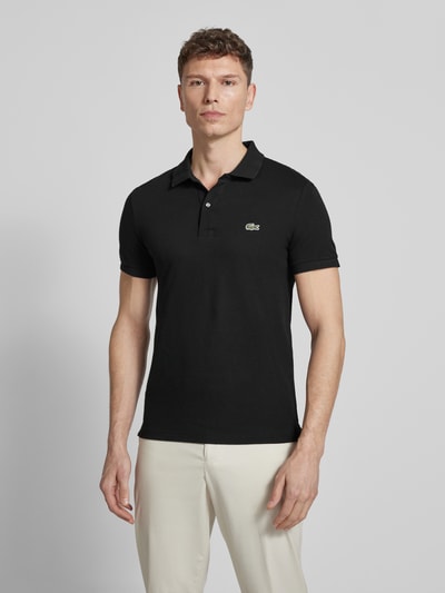 Lacoste Koszulka polo o kroju slim fit z czystej bawełny Czarny 4