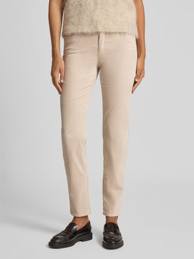 Marc Cain Slim fit broek in 5-pocketmodel Zand - 4