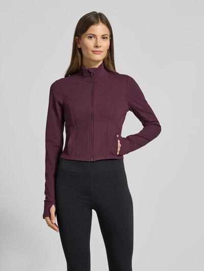 Fabletics Kurtka w kroju slim fit ze stójką model 'Storm' Bordowy 4