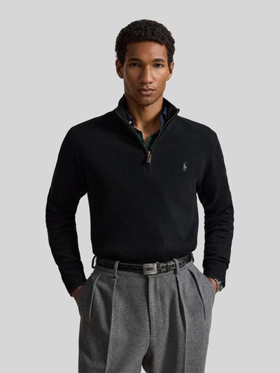 Polo Ralph Lauren Regular Fit Troyer aus reiner Wolle Black 4