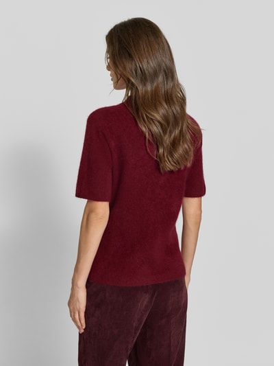 Christian Berg Woman Wollshirt mit Stehkragen Dunkelrot 5