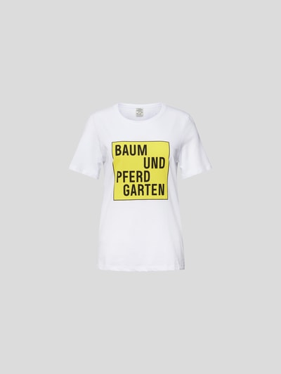 BAUM & PFERDGARTEN T-Shirt mit Label-Print Hellgelb 2