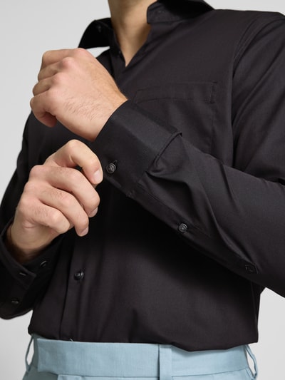 SEIDENSTICKER REGULAR FIT Regular Fit Business-Hemd mit Knopfleiste Black 3