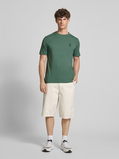 Blend T-Shirt mit Stitching-Detail Modell 'JEPPE' Oliv 1