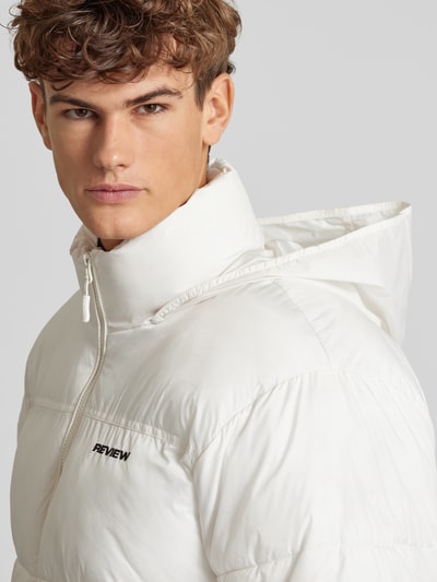 REVIEW Steppjacke mit Stehkragen Offwhite 3