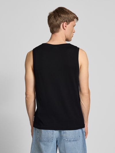 REVIEW Tanktop met ronde hals en labeldetail Zwart - 5