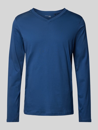 Schiesser Longsleeve mit V-Ausschnitt Royal 2