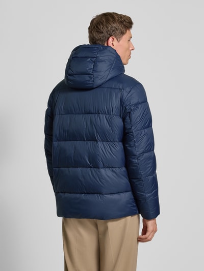 BOSS Regular fit gewatteerd jack met capuchon, model 'CIKORO' Marineblauw - 5