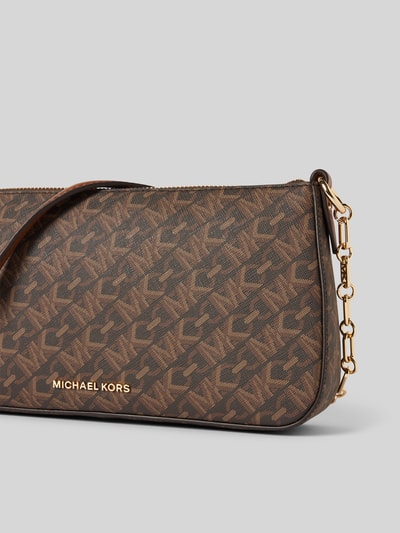 MICHAEL Michael Kors Schoudertas met labeldetail, model 'EMPIRE' Donkerbruin - 3