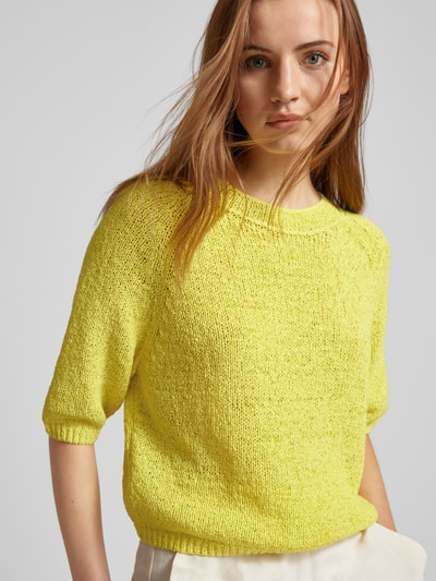 Luisa Cerano Strickpullover mit 3/4-Arm Gelb 3