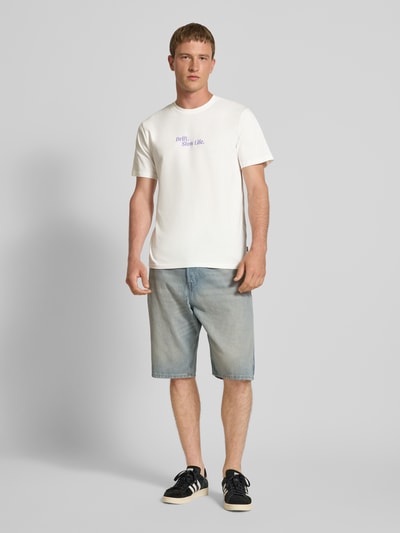 Only & Sons Regular fit T-shirt van puur katoen, model 'KYE' Wit - 1