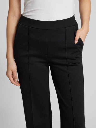 Smith and Soul Regular fit stoffen broek met vaste persplooien Zwart - 3