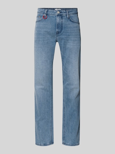 Produktfoto, Straight Fit Jeans met logo-detail model 'Mitch' van JOOP! Jeans, lichtblauw, 5-pocket, elastische katoenmix, rechte pijpen