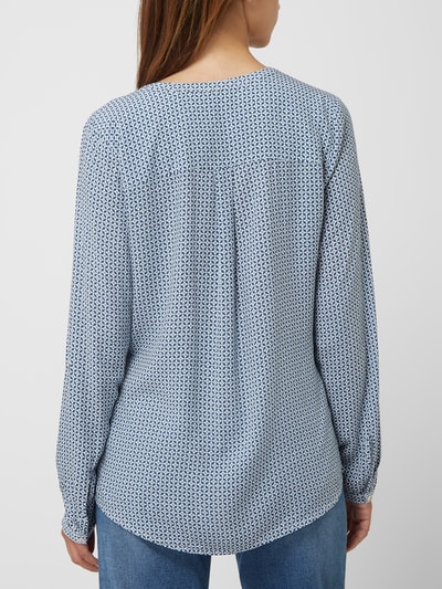 Montego Blouseshirt met all-over motief  Rookblauw - 5