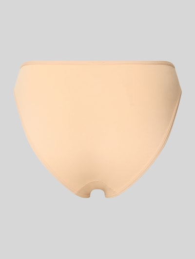 Produktfoto, beige Slips aus Baumwoll-Mix mit Logo-Print im 3er-Pack von SKINY, glatte Struktur, elastisch, Slim Fit, Damen Slip