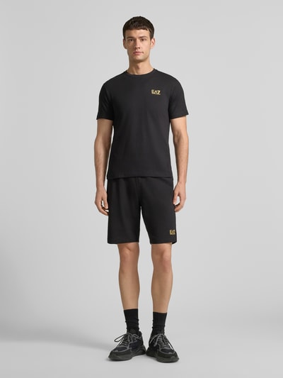 EA7 Emporio Armani T-shirt met labelprint Zwart - 1