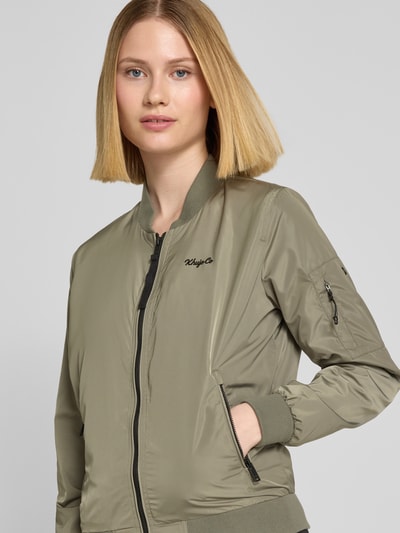 khujo Bomberjacke mit Label-Print Modell 'CEND' Khaki 3